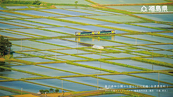 蓋沼森林公園から望むJR只見線（会津美里町）2022年度フォトコンテスト 審査員特別賞